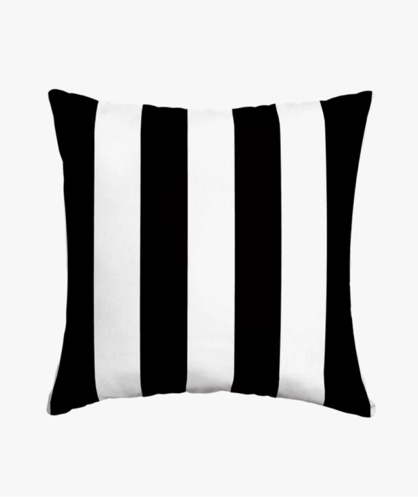 Black Cabana Stripe Pillow